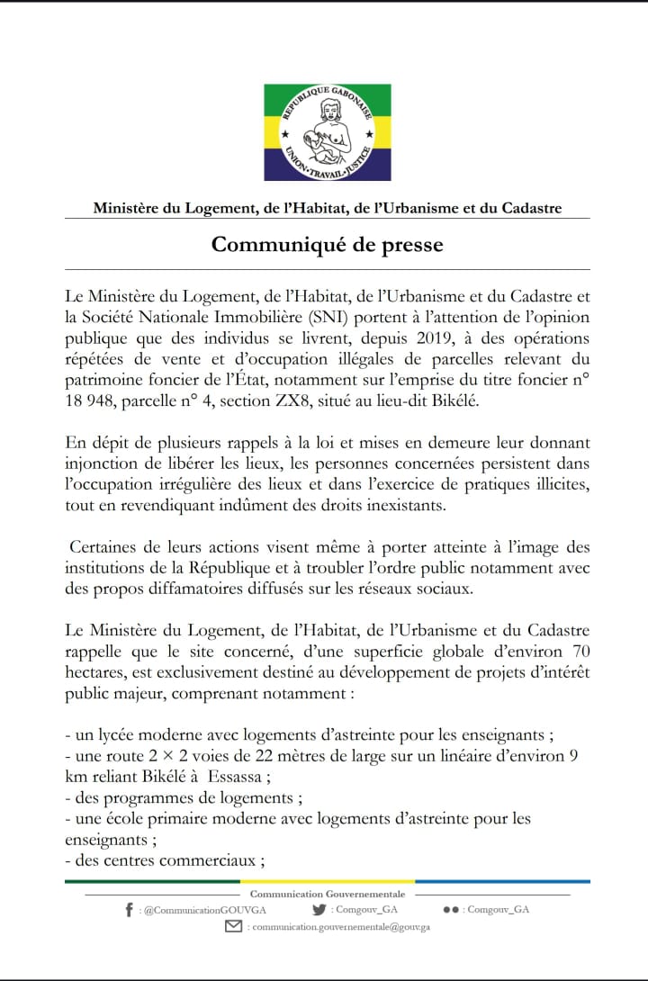 Communiqué de presse